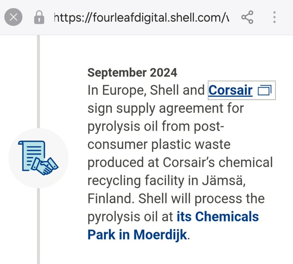 shells hemsida om corsair